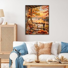 Fall Paint by Numbers Kit for Adults Autumn Landscape Adult Paint by Number …