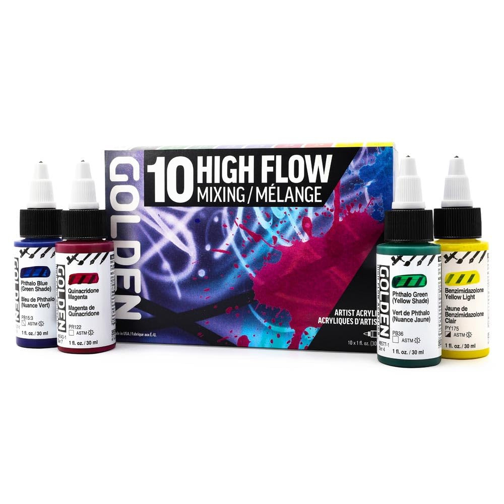 10 oz Multicolored Professional High Flow Acrylic Liquid Ink for Artists
