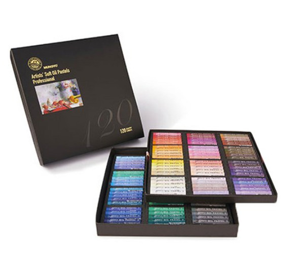 MUNGYO Artist Soft Oil Pastel Set 120 Colors MOPV-120P | Gallery Grade | Korea