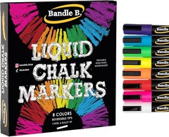 Chalk Markers – 8 Vibrant, Erasable, 1 Count (Pack of 8), Vibrant 6mm