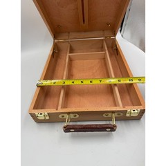Wooden Tabletop Easel Art Supply Storage Box Portable Beechwood Pochade Case