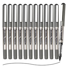 EYEYE Needle Rollerball Pens Extra Fine Point 12 Pack, 0.5mm 0.5mm, Black
