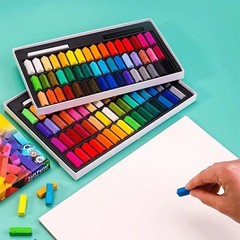 MUNGYO Soft Pastel Non Toxic MPS-48 Half Square Chalk Cardboard Box – 48 Colors