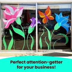 Washable Neon Chalk Markers for Cars & Glass – 10 Non-Toxic Pens, Jumbo Tip