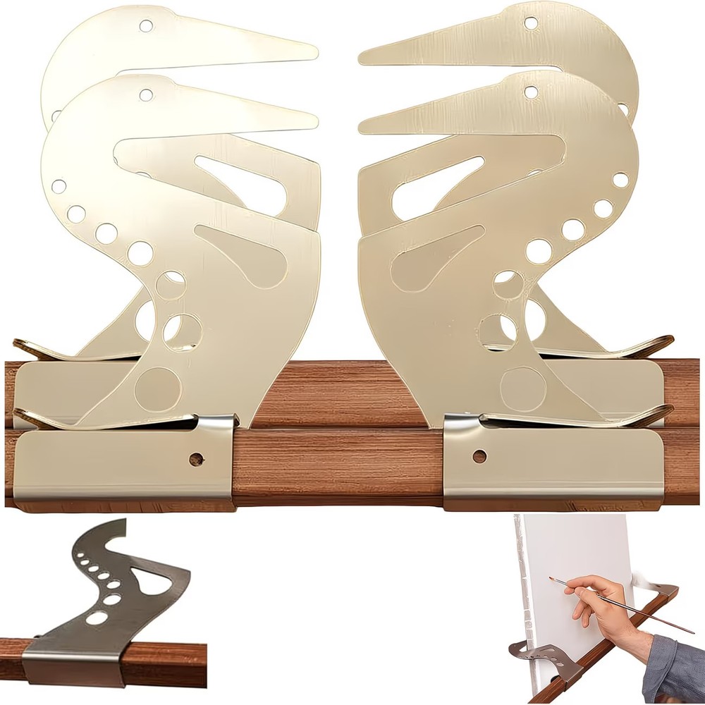 2 Sets Adjustable Easel Hand Rest Support Bar Metal Hand Support for Sketching
