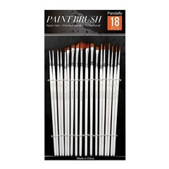 PANDAFLY 18 Pieces Mini Paint Brush Set for Art Painting