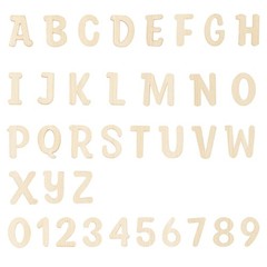 124 PCS 1 Inch Unfinished Wood Alphabet Letters and Wooden 1 inch, wood