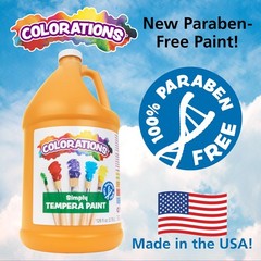 Colorations Paraben-Free Tempera Paint for Kids 128 Fl Oz (Pack of 1), Yellow