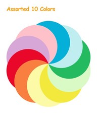 200 Sheets 3.9 Inch Assorted Color Construction Paper Circles for Kid Crafts