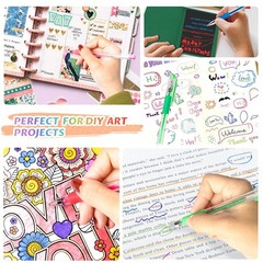 Aen Art Multicolor Gel Pens 30 Pack Artist Quality Smooth Ink for Coloring