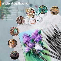 12PC Miniature Brushes, Pacocoast Detail Paint Brushes Set for Fine Detailing &