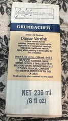 GRUMBACHER Artists’ Oil Medium Damar Varnish 8 fl oz New and Sealed In Box VTG