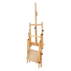 H-Frame Easel Foldable Holds Canvas Art up to 36″ Artists Easel w/ Storage Tray