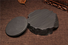 3.7in Calligraphy Painting Tool Ink Stone Cicada Lid Tree Stump Inkstone Inkslab