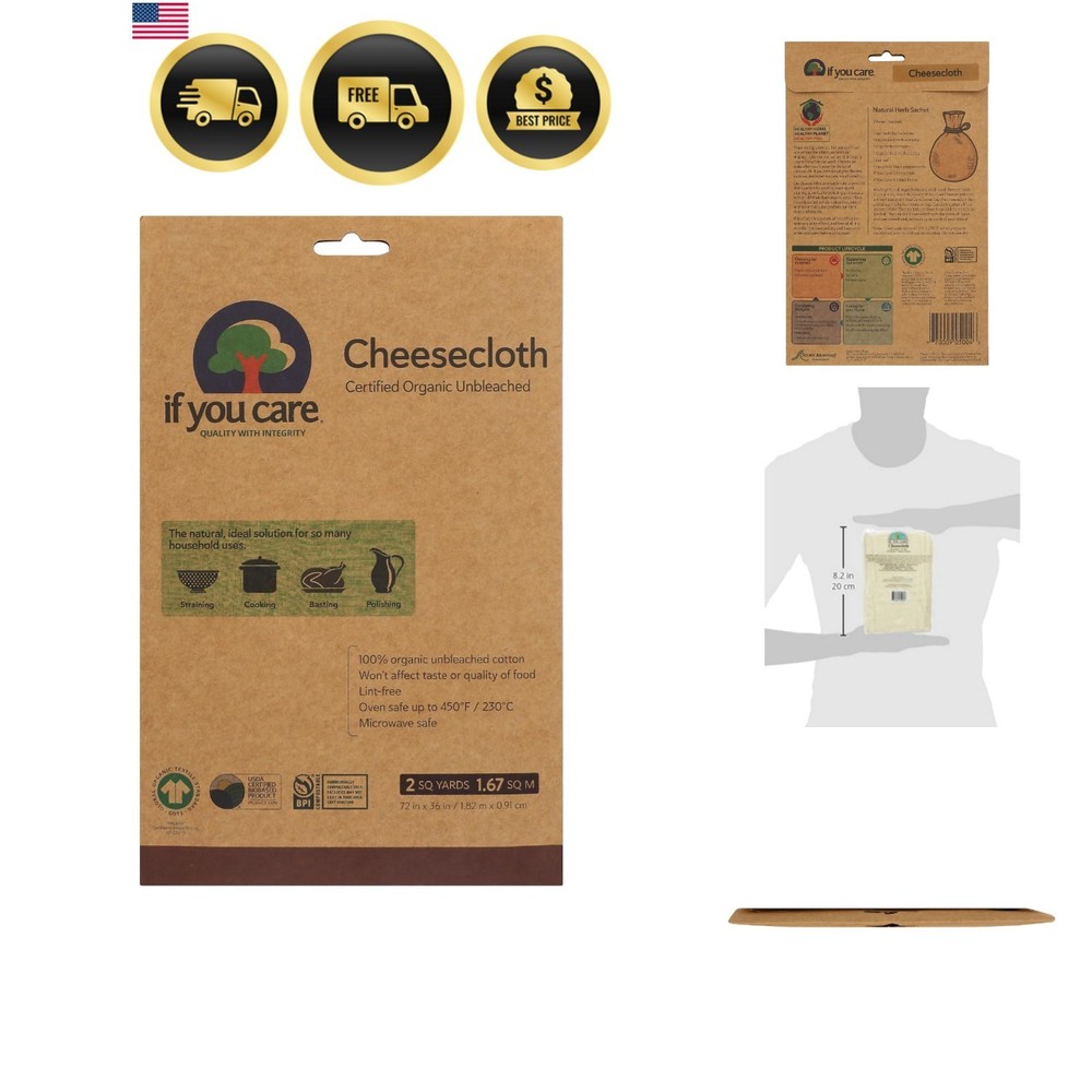 72×36-Inch Cheesecloth, Unbleached, 2 Square Yards, 1 Count