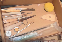 Vintage 48 Artist Brushes & Other Artist Items.
