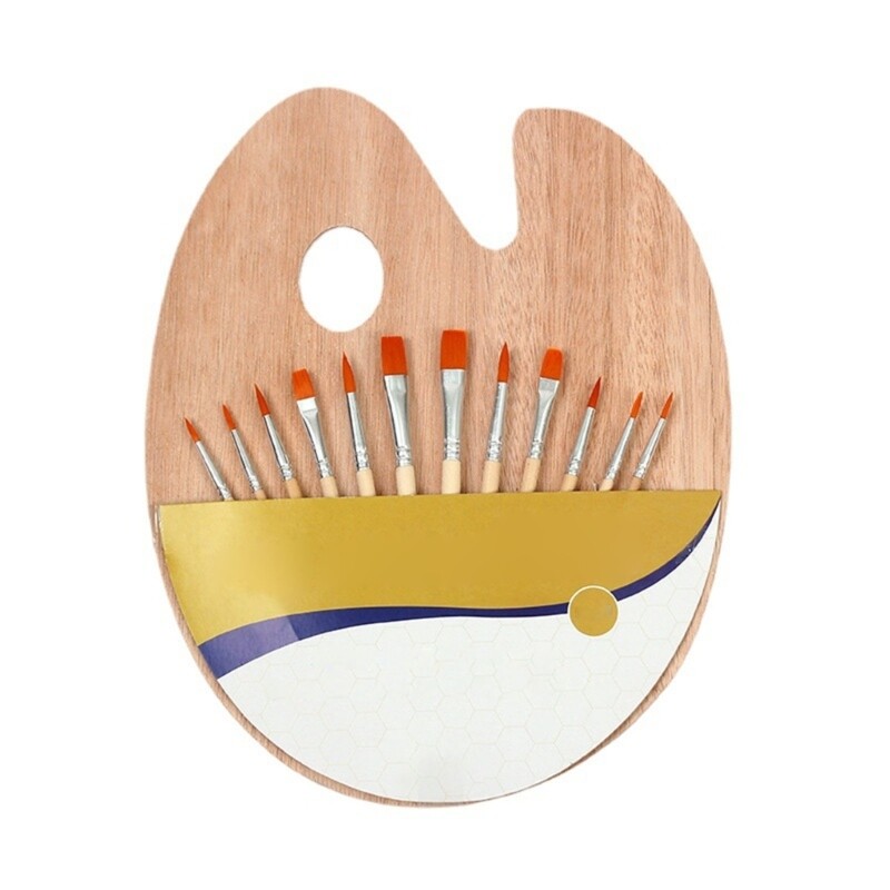 Round/Flat/Fine Tip Paintbrushes Paint Brushes Set Nylon Hair Artist Paint Brush