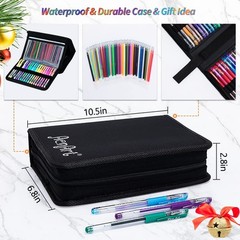 Gel Pens for Adult Coloring Books, 160 Pack Artist Colored Gel Pen with 40% M…