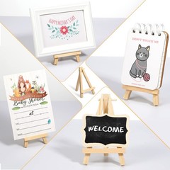 Mimorou 60 Pack 5 Inch Mini Easel Natural Wood Color, as shown in the picture