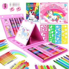 Art Supplies, Unicorn Drawing Coloring Set with Crayons, Colored Pencils, Ma…