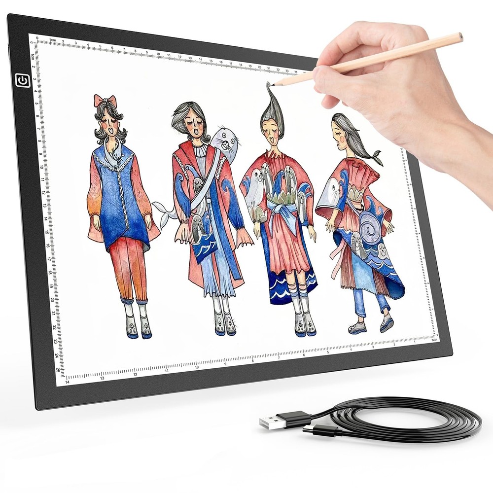 A4 Light Box for Tracing, Pad Diamond Painting, black&white