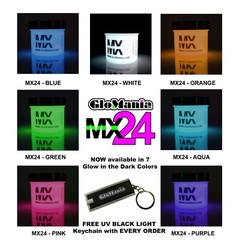 BLUE MX24 Extreme Glow in the Dark Paint Invisible Range 1oz