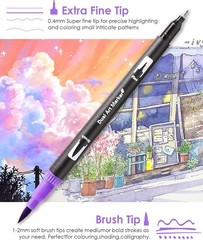 72-Color Dual Tip Art Markers Set – Perfect for Adult Coloring & Calligraphy