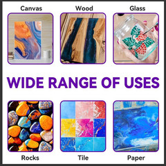 40 Bottles Complete Acrylic Pouring Set, 36 Colors Premixed Ready to Pour Paint