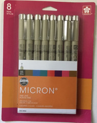 SAKURA PIGMA MICRON 05 Fine Line Pen Set .45mm – Assorted Colors #30066