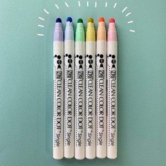 Kuretake CLEAN COLOR DOT Single Mild 6 colors set, Office Product