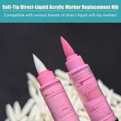 Marker Pen Tips 100 PCS Acrylic Paint Replacement Soft Brush Nibs Guangna