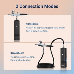 imyyds 32 PSI Cordless Airbrush Kit w/ Compressor Gun for Painting Nail Art Make