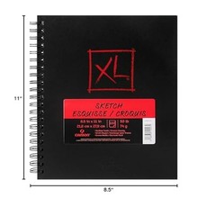 Cuaderno De Dibujo Duro 8.5 X 11 Pulgadas 100 Hojas Papel Texturizado