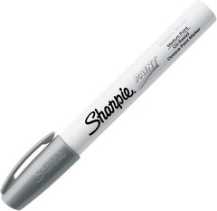 Versatile Oil-Based Paint Marker, Medium Point, Metallic Silver for All Surfaces