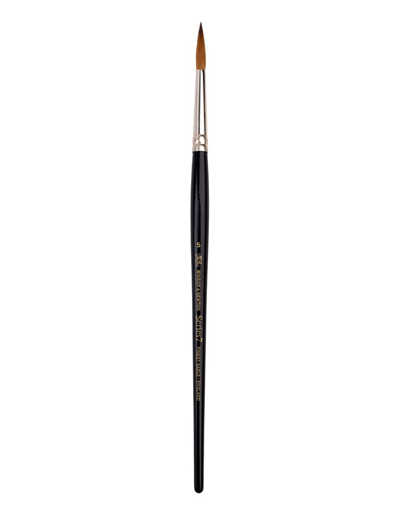 Winsor & Newton Series 7 Kolinsky Round Sable Brush, Short Handle #5