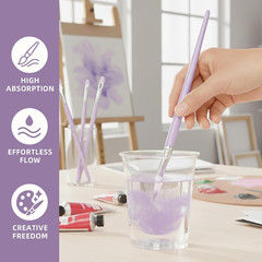 Professional Watercolor Paint Brush Set, 12 Pcs round Artist Paint Brushes