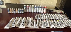 GOLDEN Acrylic Artist Colors Paints 2fl oz Tubes High Series lot of 97