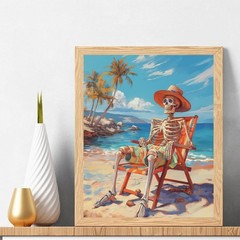 Paint by Numbers Kit for Adults – Skeleton Man DIY Adult Paint by Number Kits