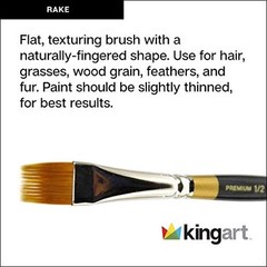 Gold Paint Brush Set of 3 for Texturing Crafts Acrylic Oil Watercolor Art