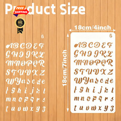 CllyCnny 30Pcs Letter Stencils for Painting : Reusable 1/2 to 2 Large, White