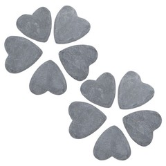 10 Pcs Polished Rocks Heart Shaped Stones Paint Kids Painting Crafts