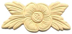 (12 Pack) 4-3/4″ X 2-1/8″ Birch Wood Flower Center Applique