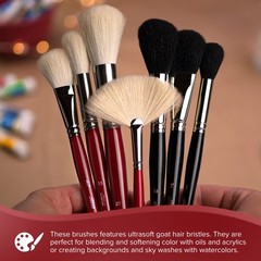 Silver Brush 5618S Size 16 Mop Round Paintbrush Oil Acrylic Watercolor White