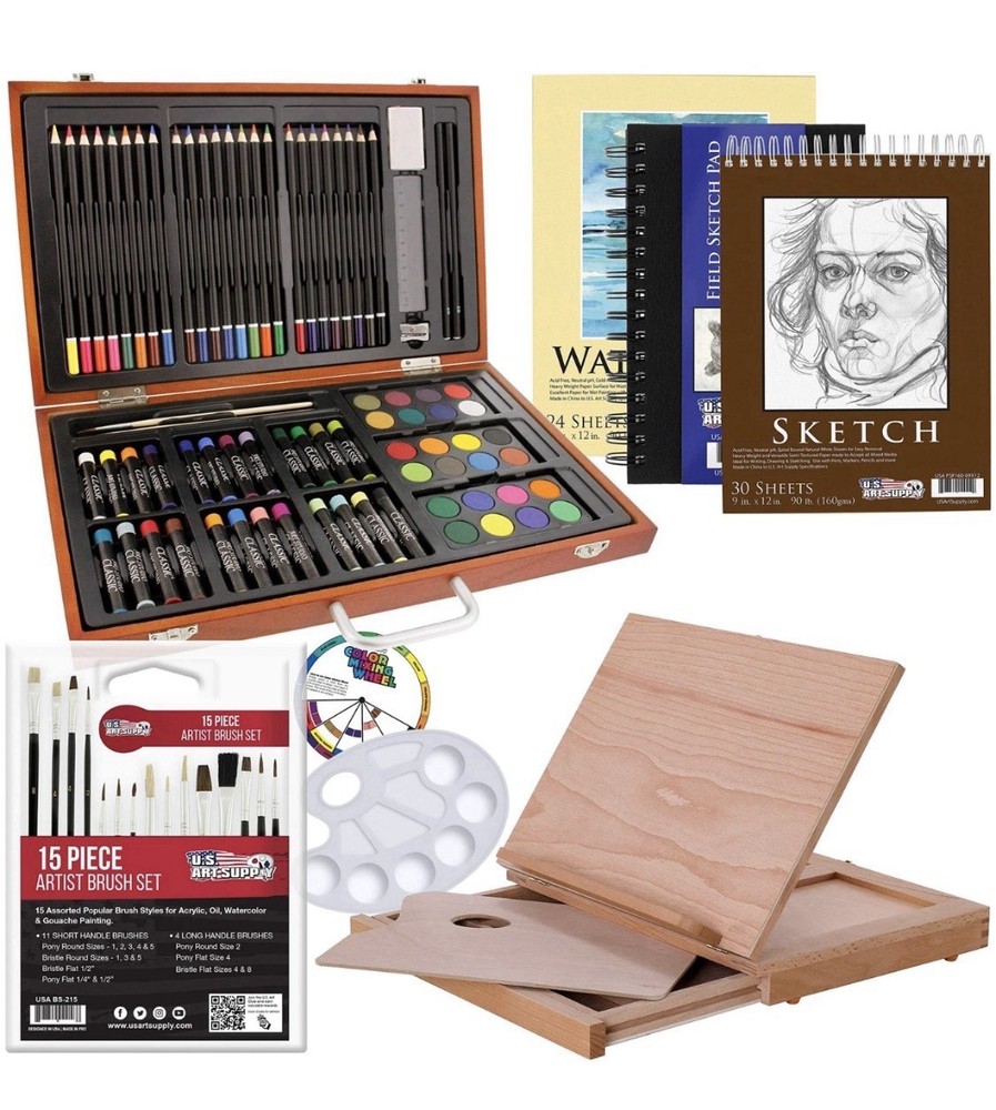 US Art Supply 103 Piece Deluxe Art Set