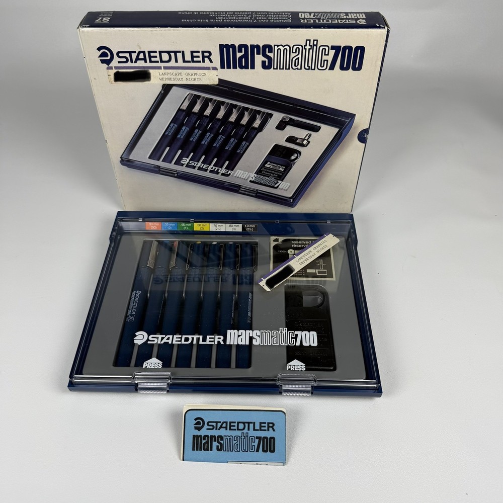Vintage Staedtler Marsmatic 700 S7 A6 Technical Drawing Drafting Set- Excellent