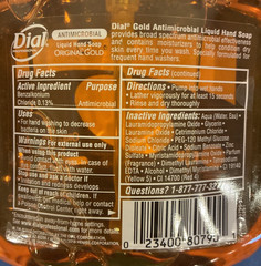 Dial 80790, Gold Antimicrobial Soap Floral Fragrance 16oz Pump Bottle, Lot of 3