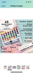New Artistro Watercolor Paint Set, 48 Vivid Colors in Portable Box With Paper