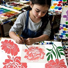 Large Fence Flower Stencils for Painting on Garden Wall Wood Floor Canvas Pap…