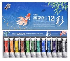 Holbein Irodori Artist Gouache – Summer, Set of 12, 15 ml, Tubes