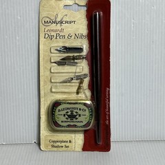 Manuscript Leonardt CALLIGRAPHY Dip Pen & Nibs Drawing Mapping Set MDP2086 NOS